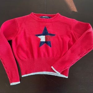 Vintage Tommy Hilfiger Girl’s Sweater Glitter Logo | Size Medium